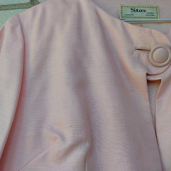 Vintage 60s Pink Bolero Dress Jacket 40"B Rockabilly Mid-Century Star Toronto - Picture 3 of 12